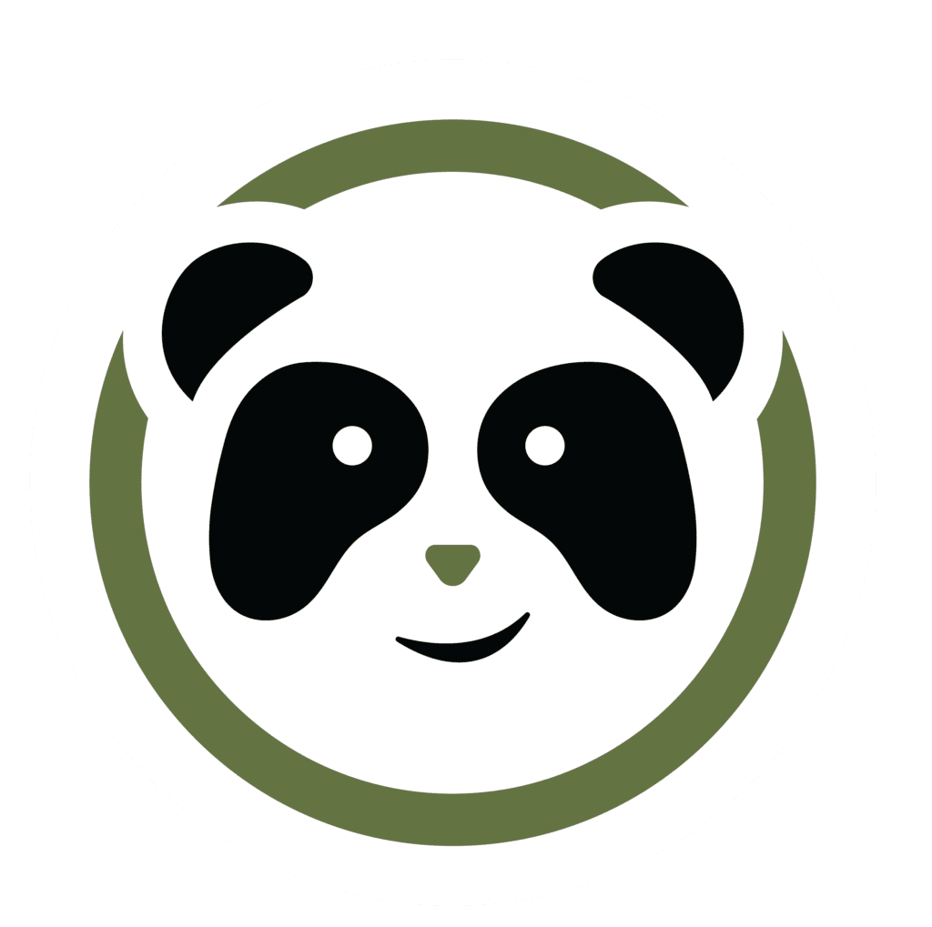 Happy Panda emblem logo
